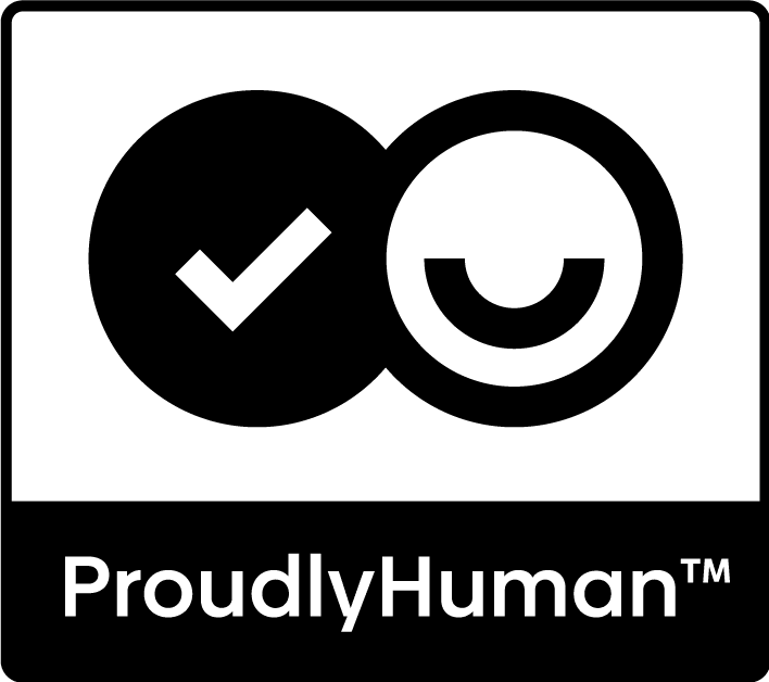 My writing and photography has been independently verified as human-origin by ProudlyHuman™
